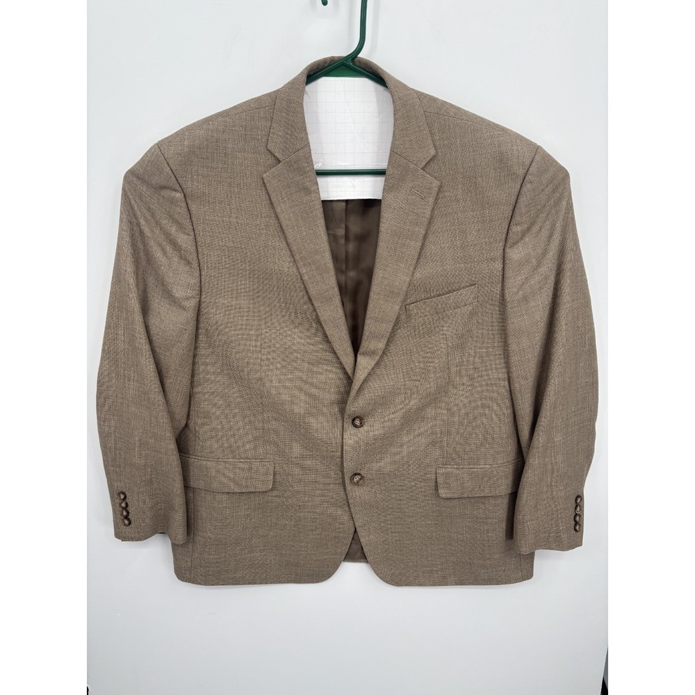 Lauren Ralph Lauren Black Label Men's Rayon Linen Blend Beige Sportcoat, 48 Reg